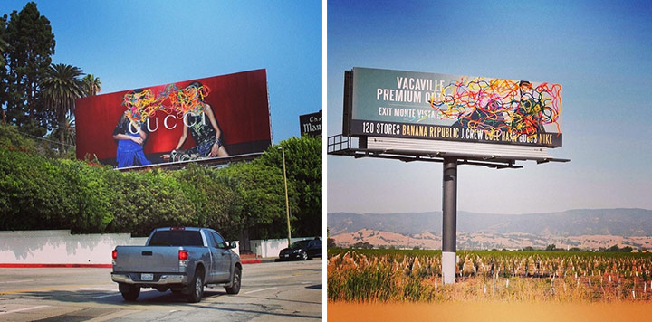 Un exemple de la campagne de street art entourant la sortie de Mess