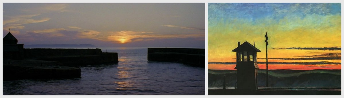 Cousinage pictural avec Hopper 2 : le Nouveau monde, Sunset railroad