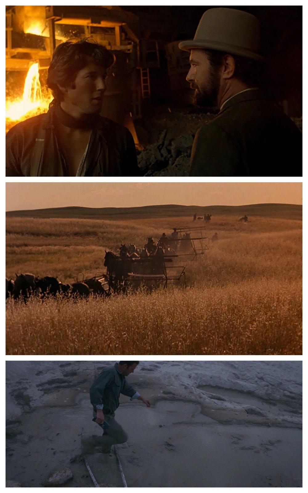 L'homme, la machine et la terre glaise : les Moissons du ciel, A la Merveille.