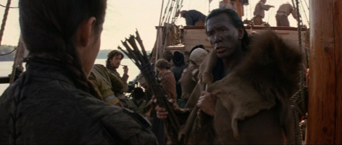 Le Powhatan sur un navire anglais rappelle le personnage de Queequeg de Moby Dick (le Nouveau monde)